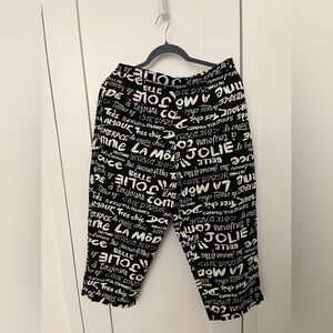 Cropped all-print ankle pants